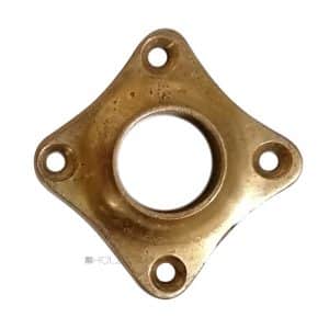 Jugendstil Drückerrosette alt Messing Avantgarde Türklinke 16.2mm