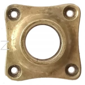 Jugendstil Drückerrosette alt Messing Avantgarde Türklinke 15-17mm