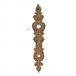 Langschild antik Neo Barock Türdrücker Nachtriegel alt 17.2mm 78