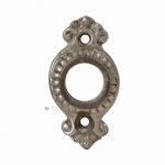 Rosette Fensterolive antik Eisen alt Perle vernickelt Griffrosette 15.6mm