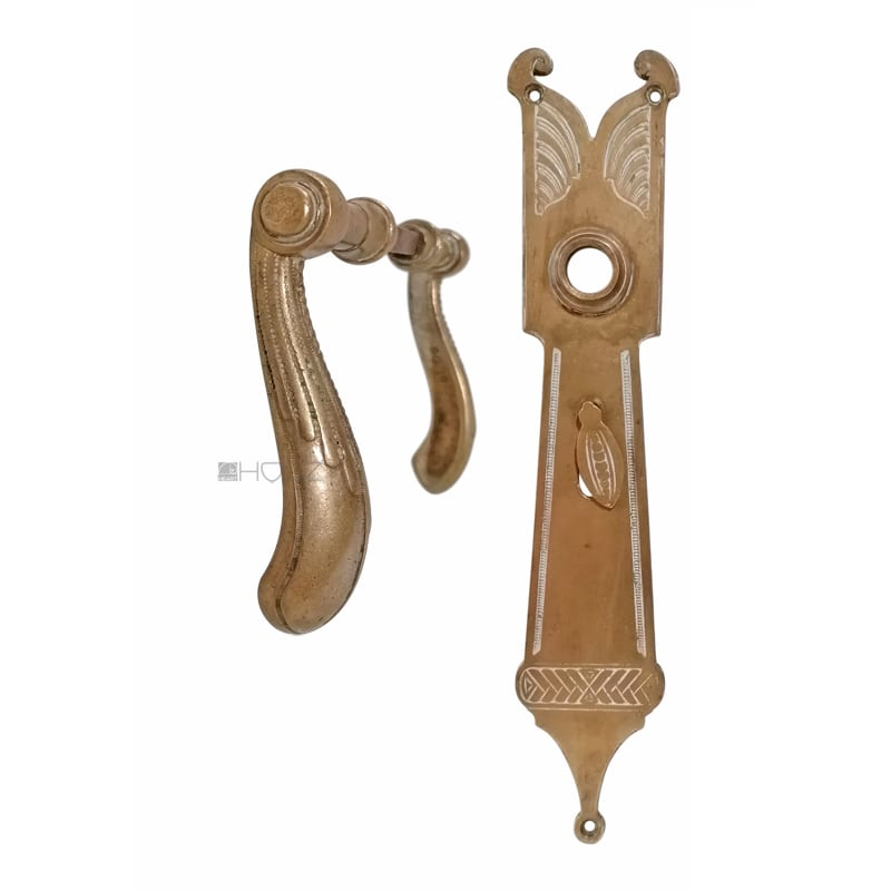 Türdrücker Jugendstil Langschild Türklinken alt 10er Vk