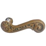 Türdrücker antik neo barock Blüte floral alt links 16mm 10er Vk