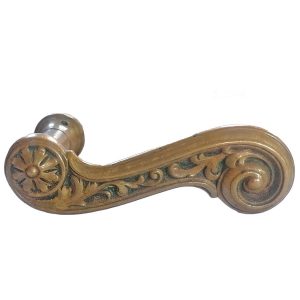 Türdrücker antik neo barock Blüte floral alt links 16mm 10er Vk