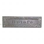 Art Deco Briefklappe Briefschlitz Briefeinwurf alt Stahl 1920er