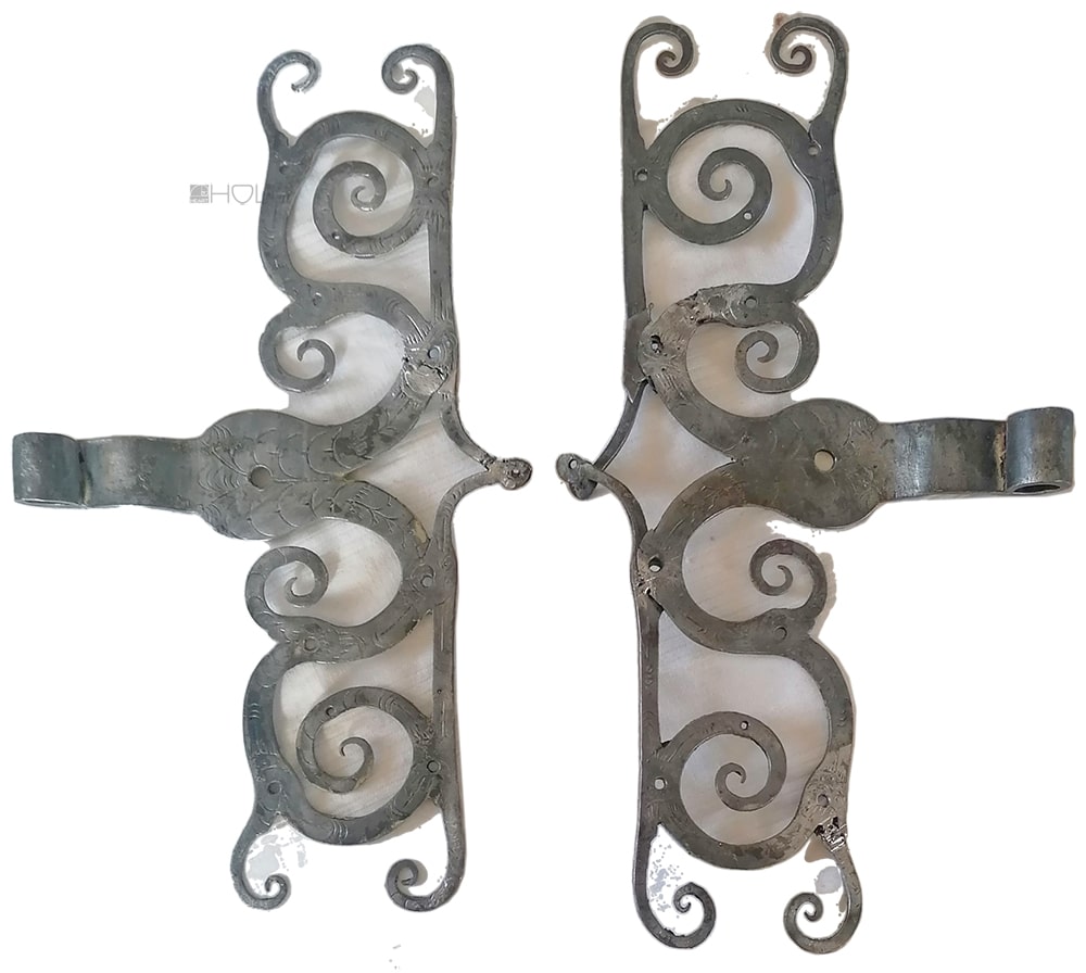 S-Bänder antik Türbänder alt geschmiedet 17er Dorn 40