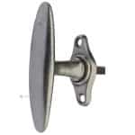 Fensterolive 1920er alt oval Art Deco vernickelt 85/43/43