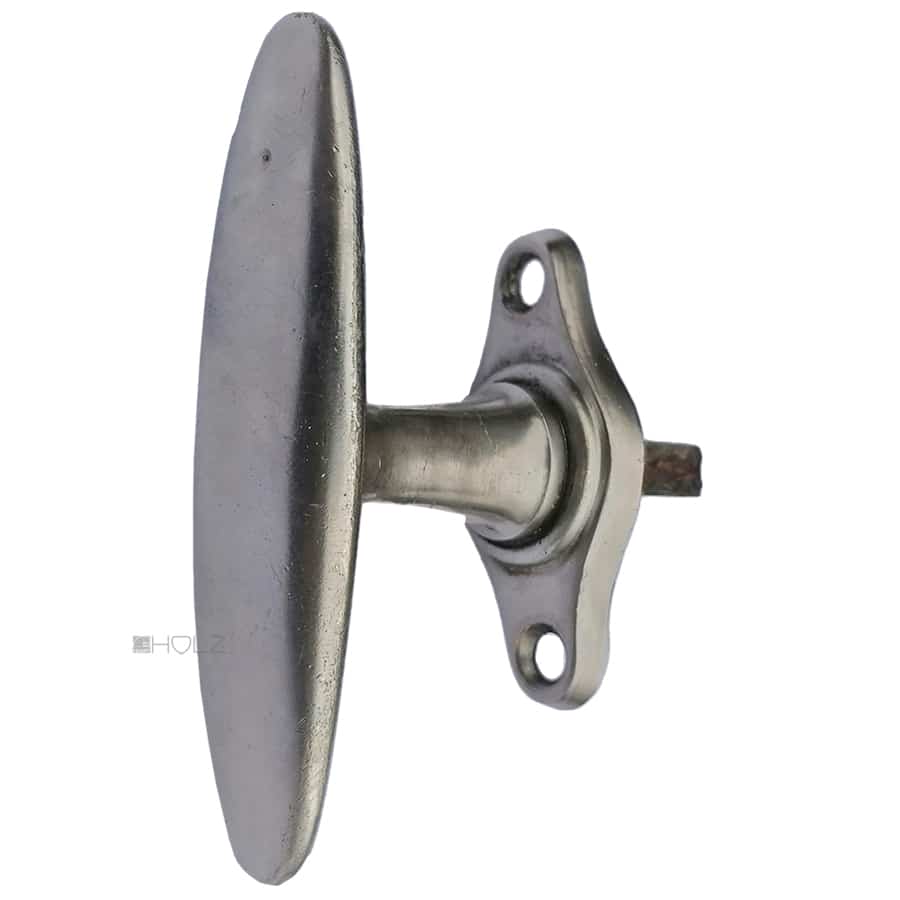 Fensterolive 1920er alt oval Art Deco vernickelt 85/43/43