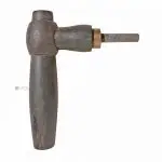 Ebenholz Türdrücker 1920er alt Türklinke Eingang einseitig 8er Vk