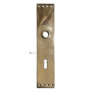 Langschild Bauhaus Messing alt Türdrücker 8Loch 17mm 78 vernickelt
