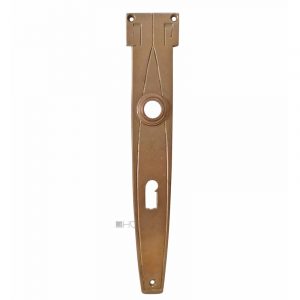 Langschild Jugendstil Avantgarde alt Türdrücker 15.7mm 72