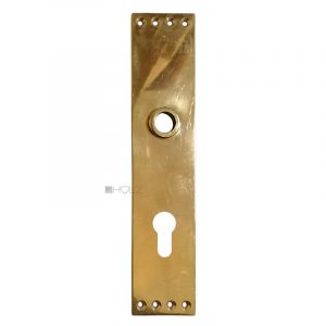Langschild Bauhaus Messing alt Türdrücker 8Loch 16.1mm 72 PZ