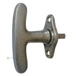 Fensterolive 1920er Eisen Avantgarde Fenstergriff alt 79/51/43