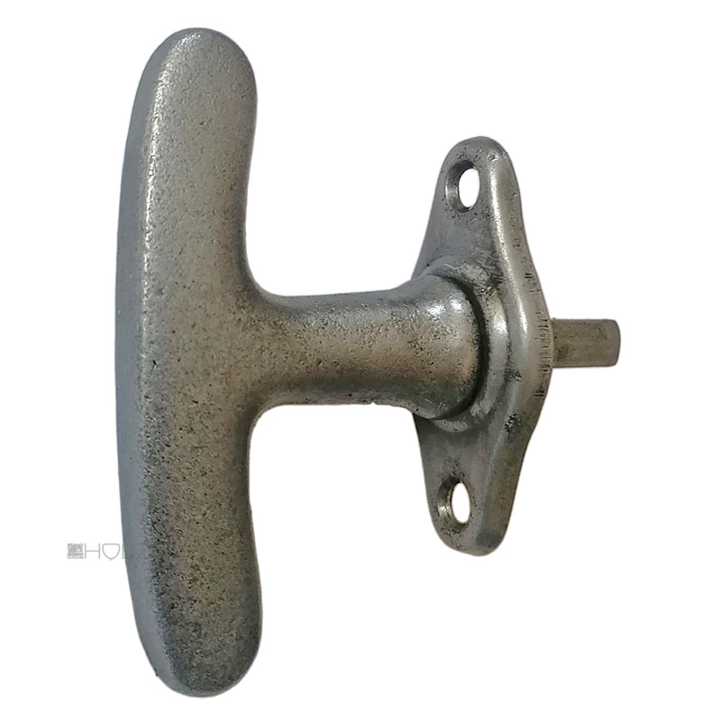Fensterolive 1920er Eisen Avantgarde Fenstergriff alt 79/51/43