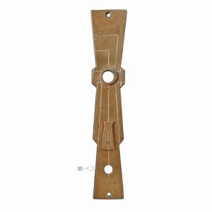 Langschild Jugendstil Avantgarde alt Türdrücker Nachtriegel 16.3mm 78