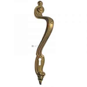 Großer Tür Stoßgriff antik Voluten Türgriff 31cm