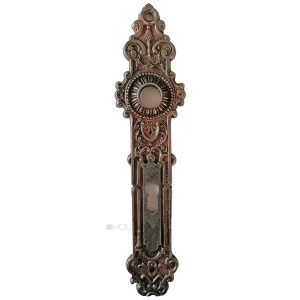 Langschild antik Eisen verkupfert Perlen alt 18.3 mm 83