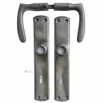 Drückergarnitur 1920er Eisen Banane Türklinken halbrund 41x230mm 8er Vk 72