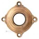 Drückerrosette Jugendstil Wulst Messing Öhrchen 17,8