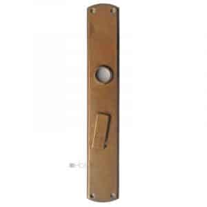 Langschild halbrund alt Jugendstil Avantgarde Messingguss