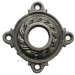 Drückerrosette antik alt Gusseisen Flecht Türdrücker 18mm