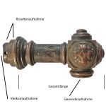 Haustür Türdrücker antik Dresdner Blume Ersatzteile alt