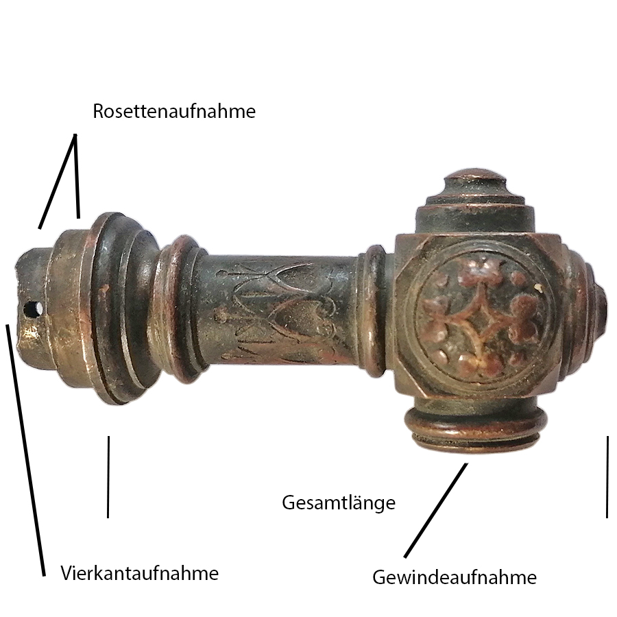 Haustür Türdrücker antik Dresdner Blume Ersatzteile alt